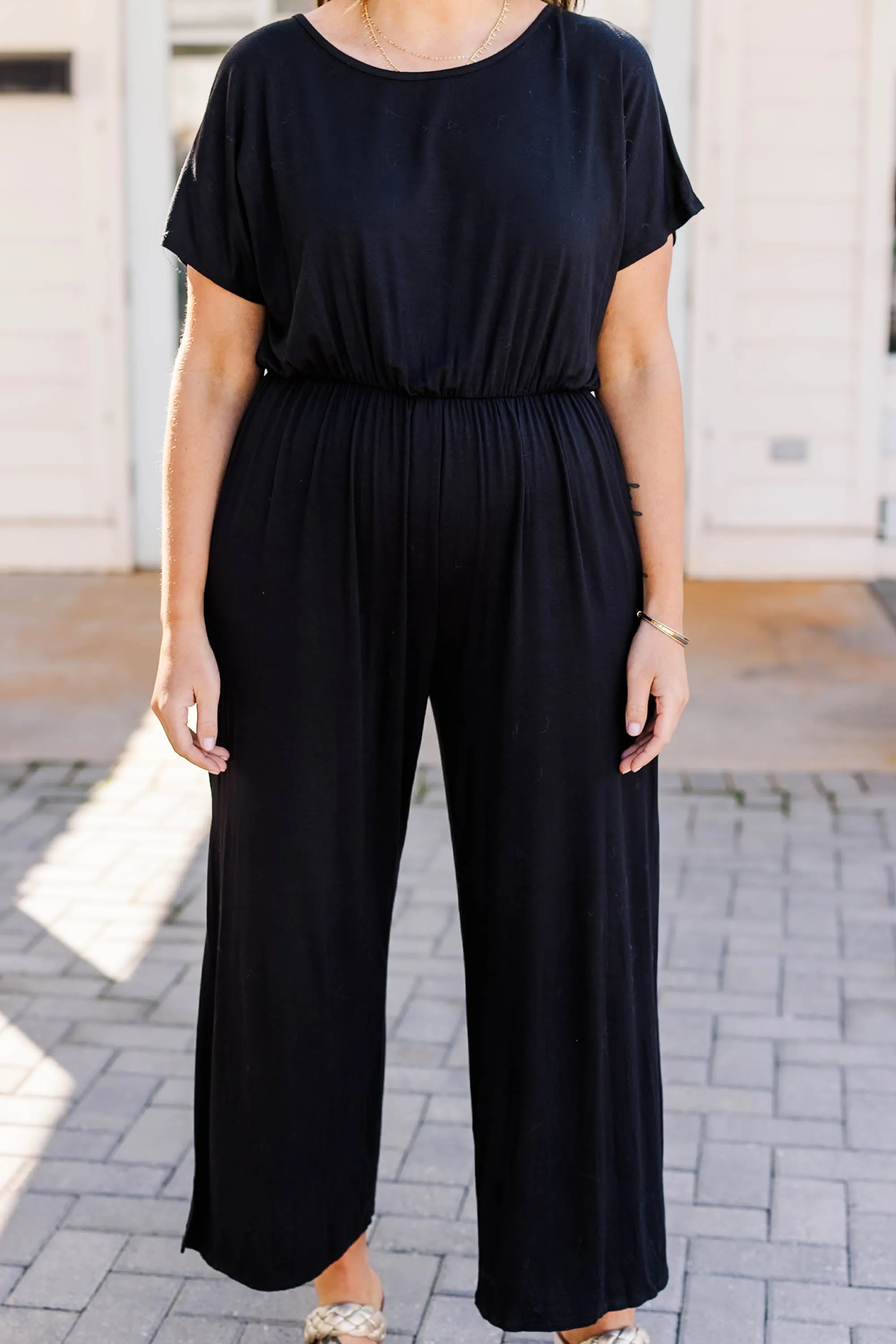 Talk To Me Nicely Jumpsuit, Black