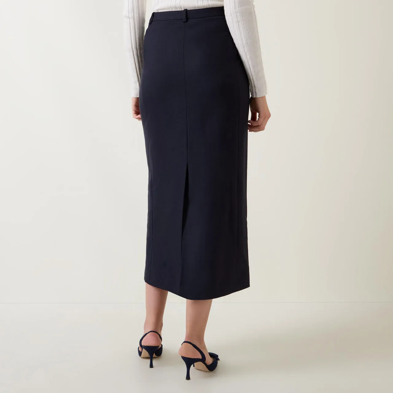 THEORY High-Waisted Pencil Skirt - Navy