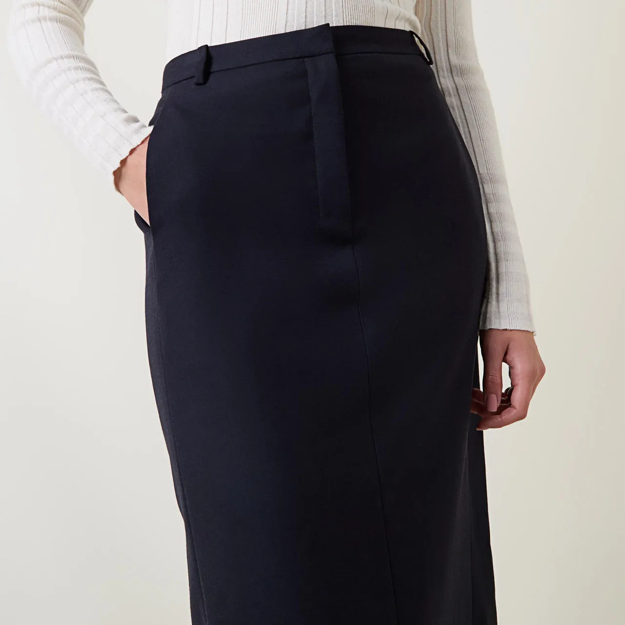 THEORY High-Waisted Pencil Skirt - Navy