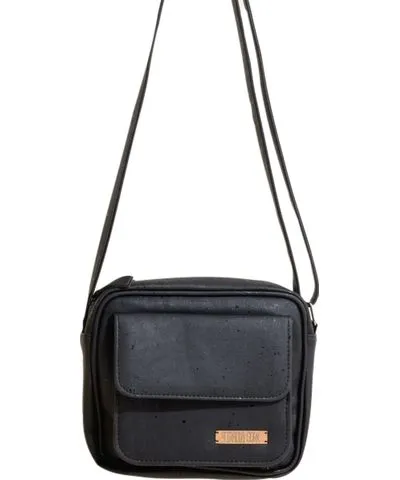 Tiradia Cork Women's Black On The Go Crossbody