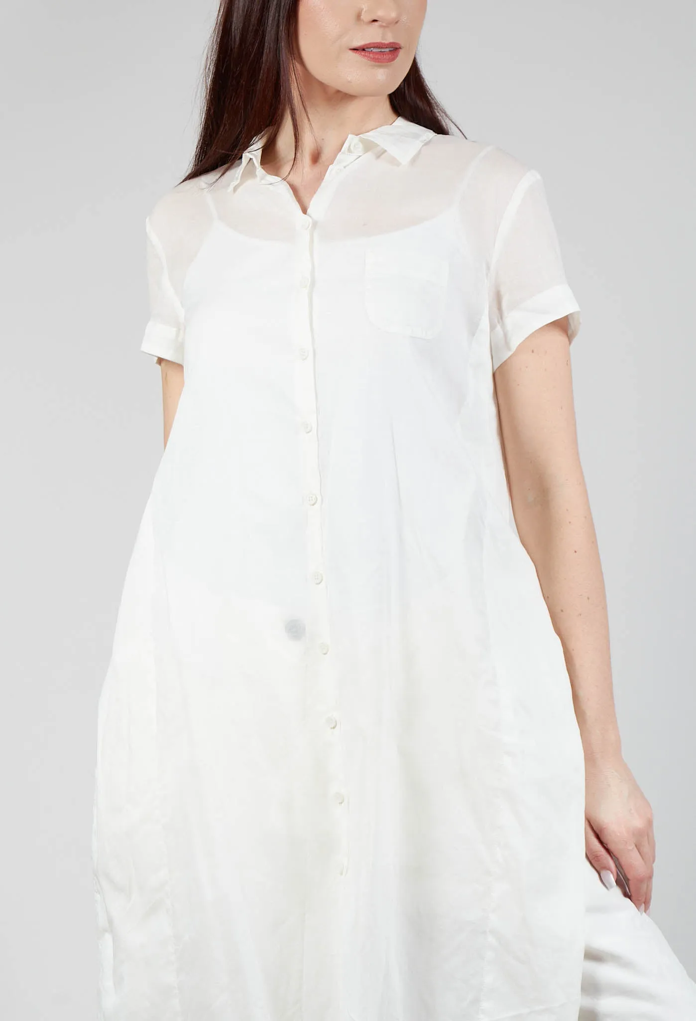 Transparent Shirt Dress in Callas Stiff