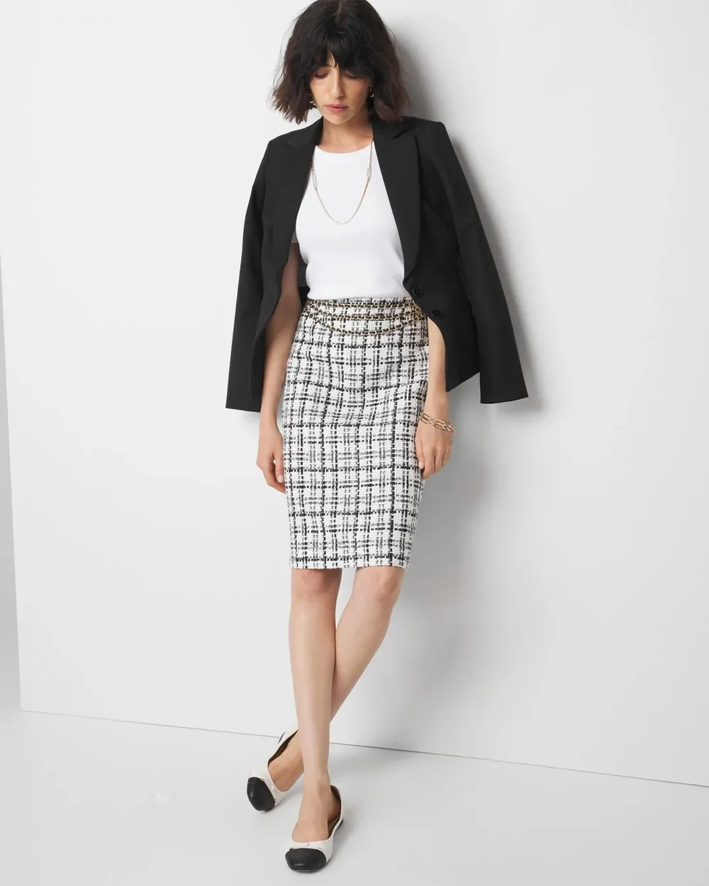 Tweed Pencil Skirt