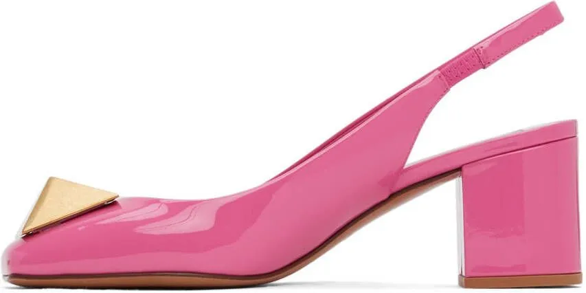 Valentino Garavani Pink One Stud Slingback 60 Heels