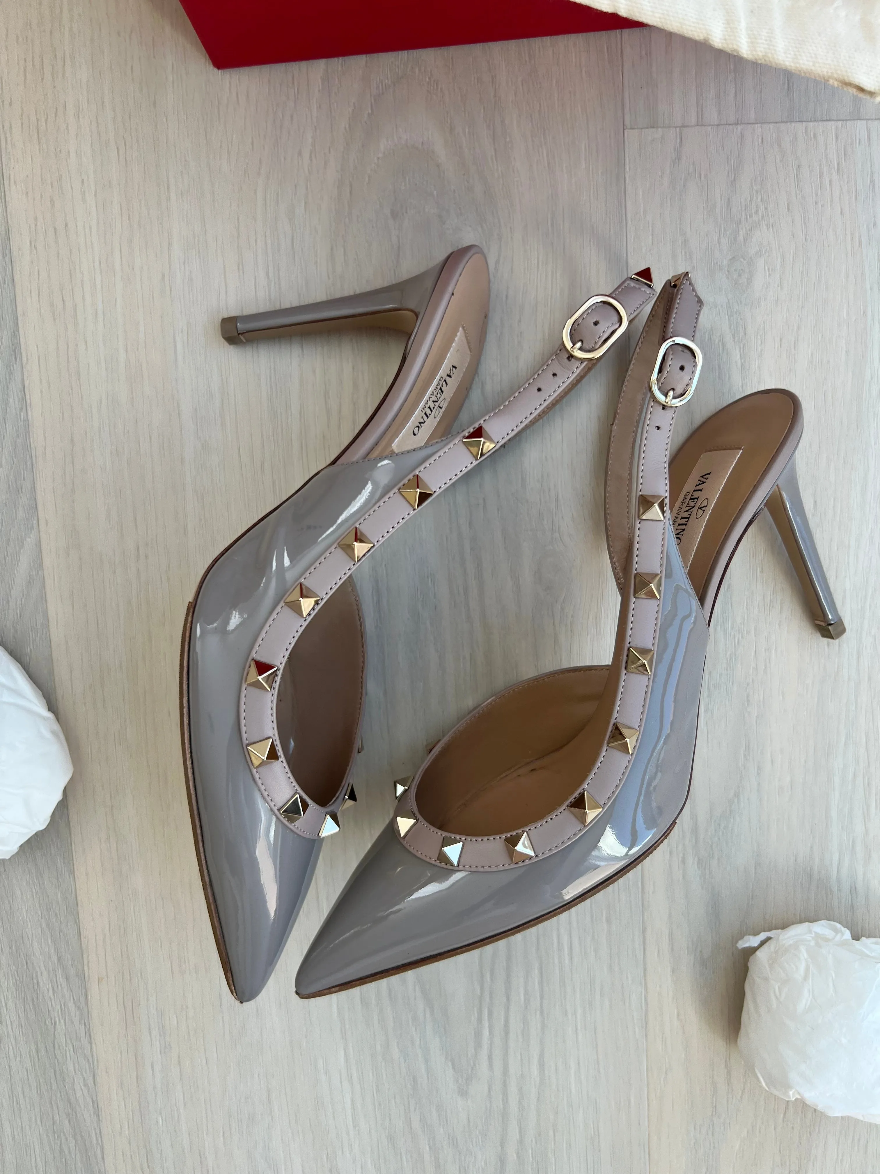 Valentino Rockstud Slingback Heels