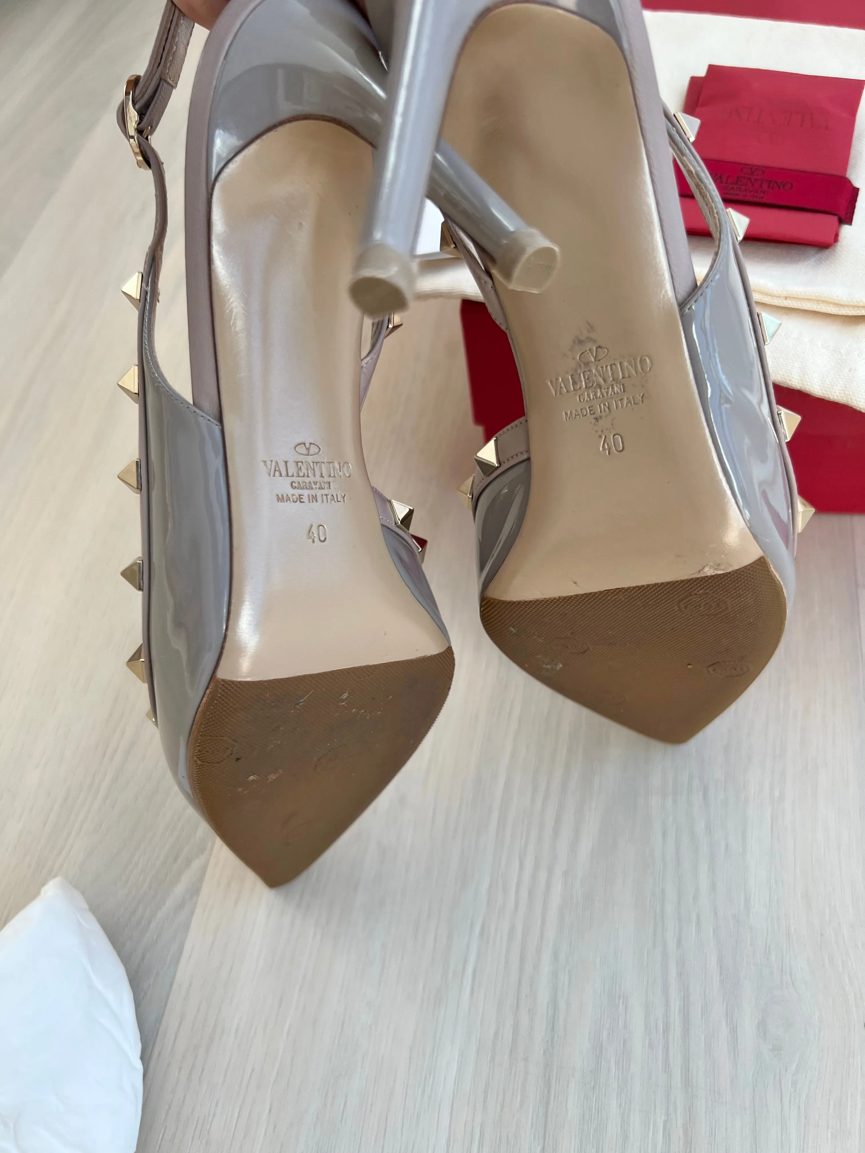 Valentino Rockstud Slingback Heels