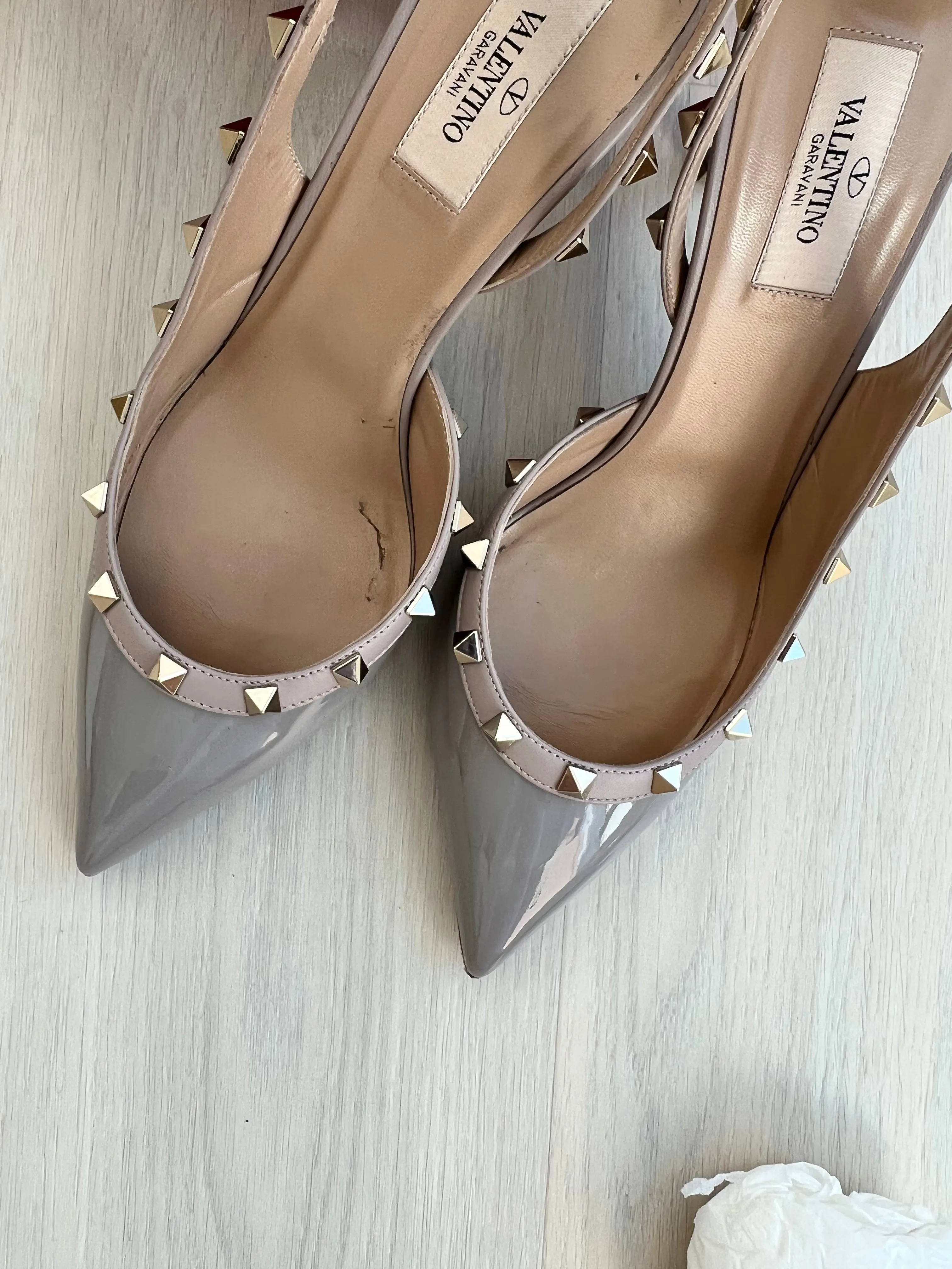 Valentino Rockstud Slingback Heels