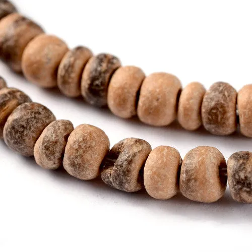 Wood Spacer Beads, Rondelle, Natural, Coconut Shell, Brown, 4mm