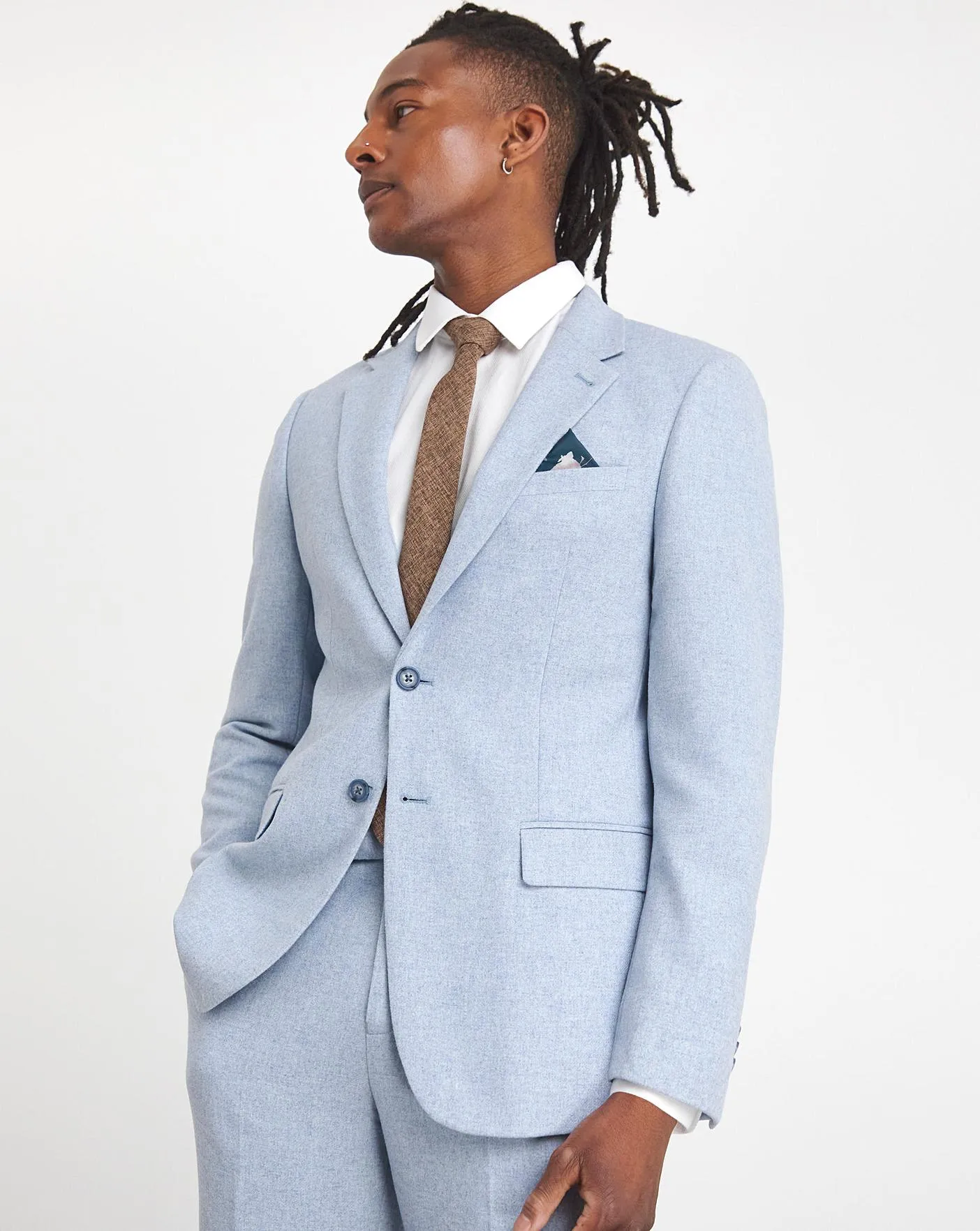 Wool Blend Suit Jacket