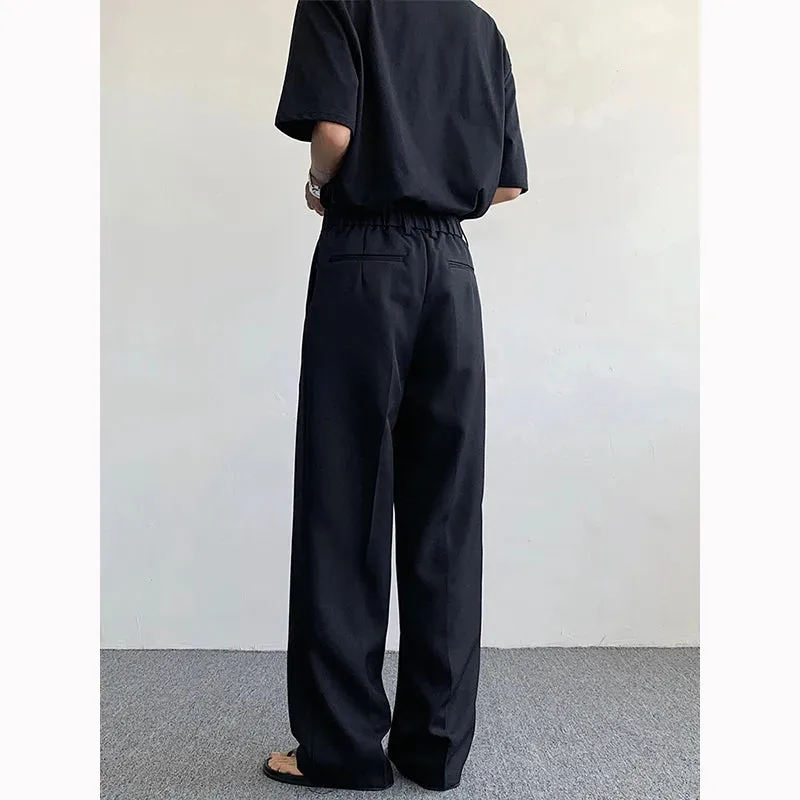 Xituodai Black Oversized Suit Pants Men Fashion Social Mens Dress Pants Korean Loose Straight Wide Leg Pants Mens Office Formal 