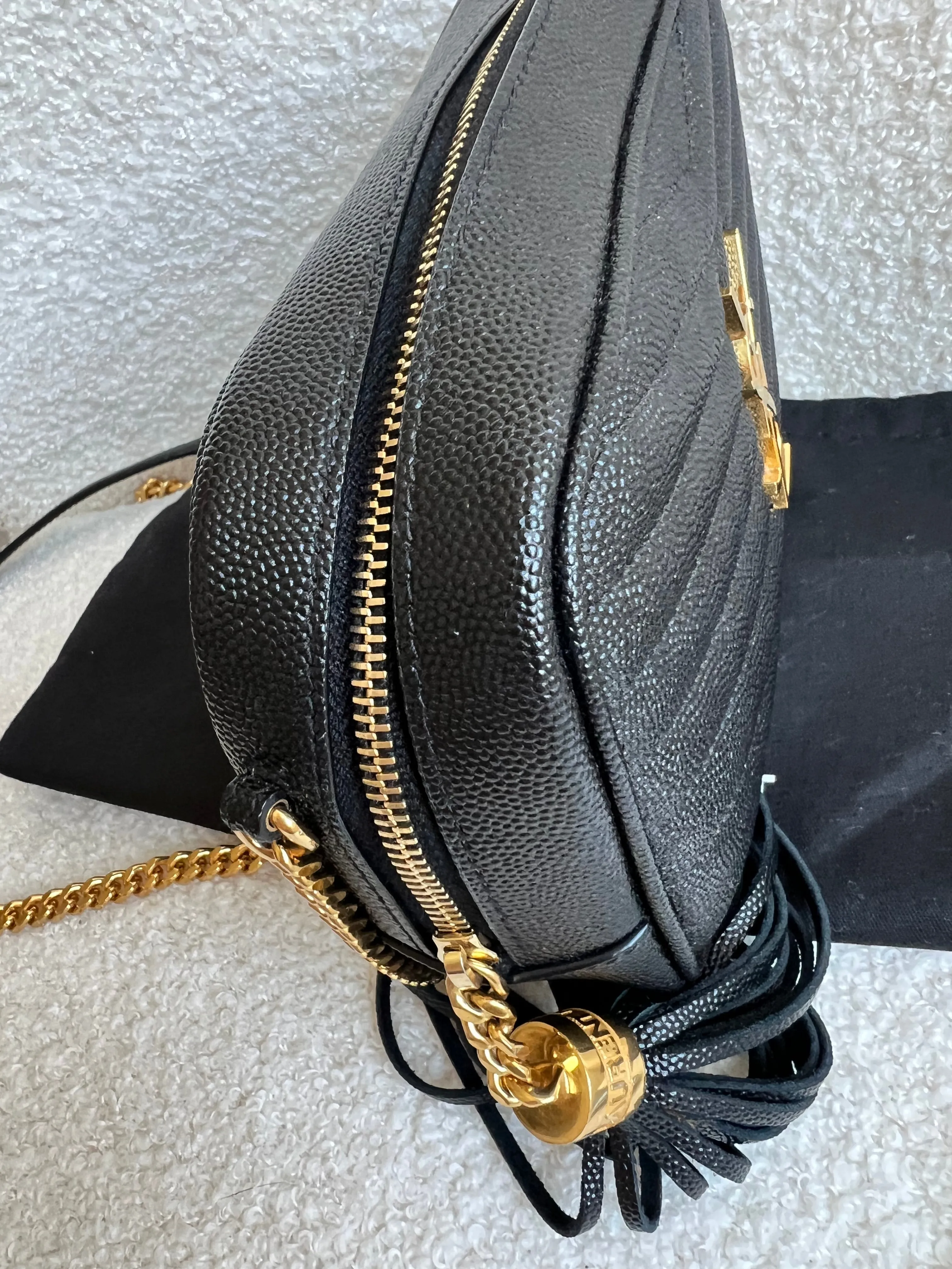 Yves Saint Laurent (YSL) Black Mini Lou Camera Bag