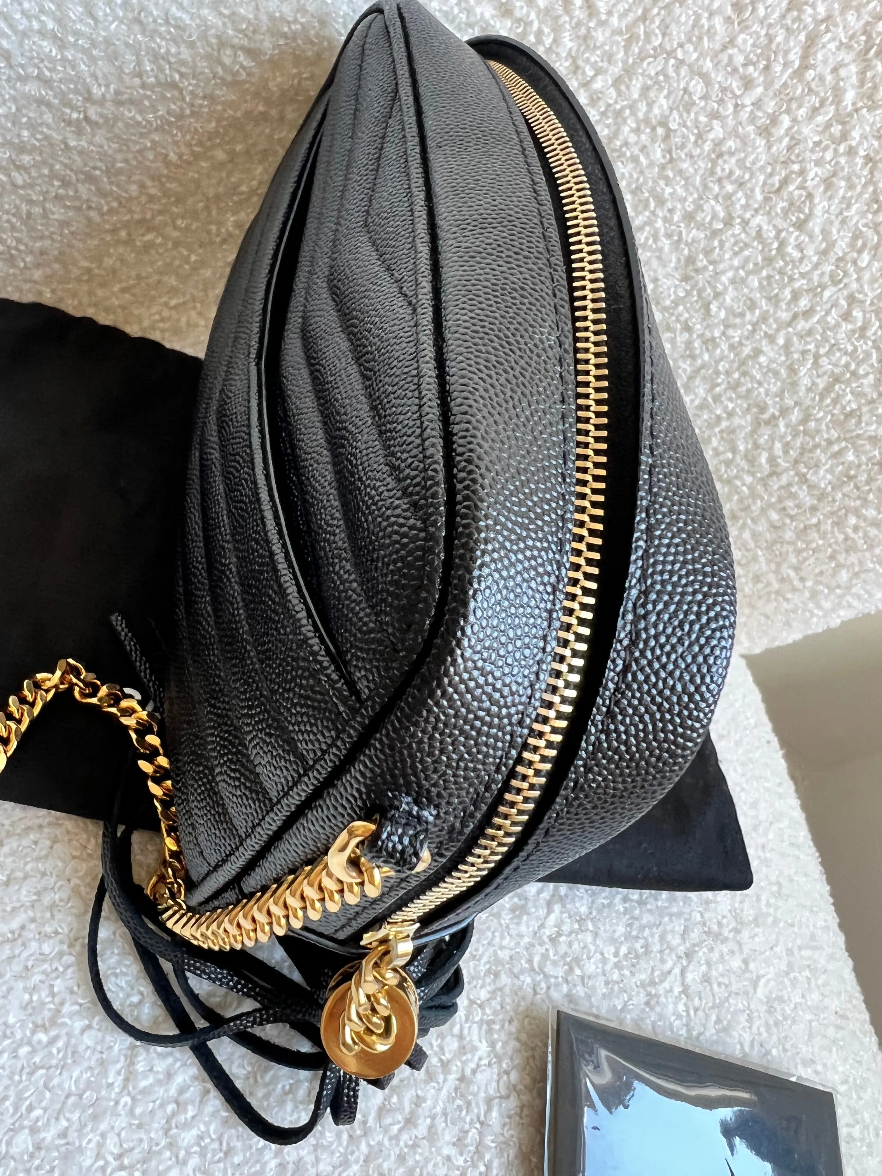 Yves Saint Laurent (YSL) Black Mini Lou Camera Bag