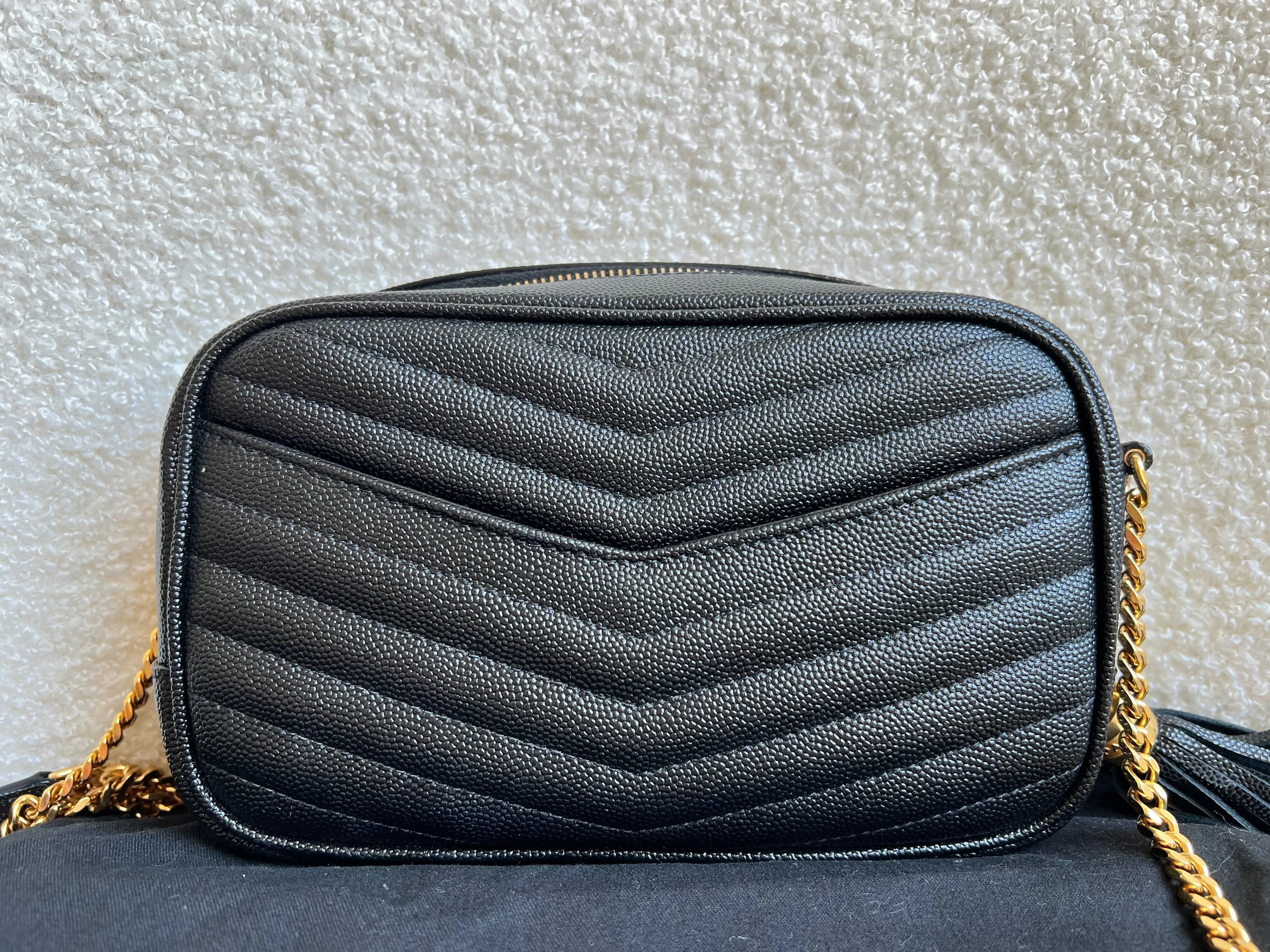 Yves Saint Laurent (YSL) Black Mini Lou Camera Bag