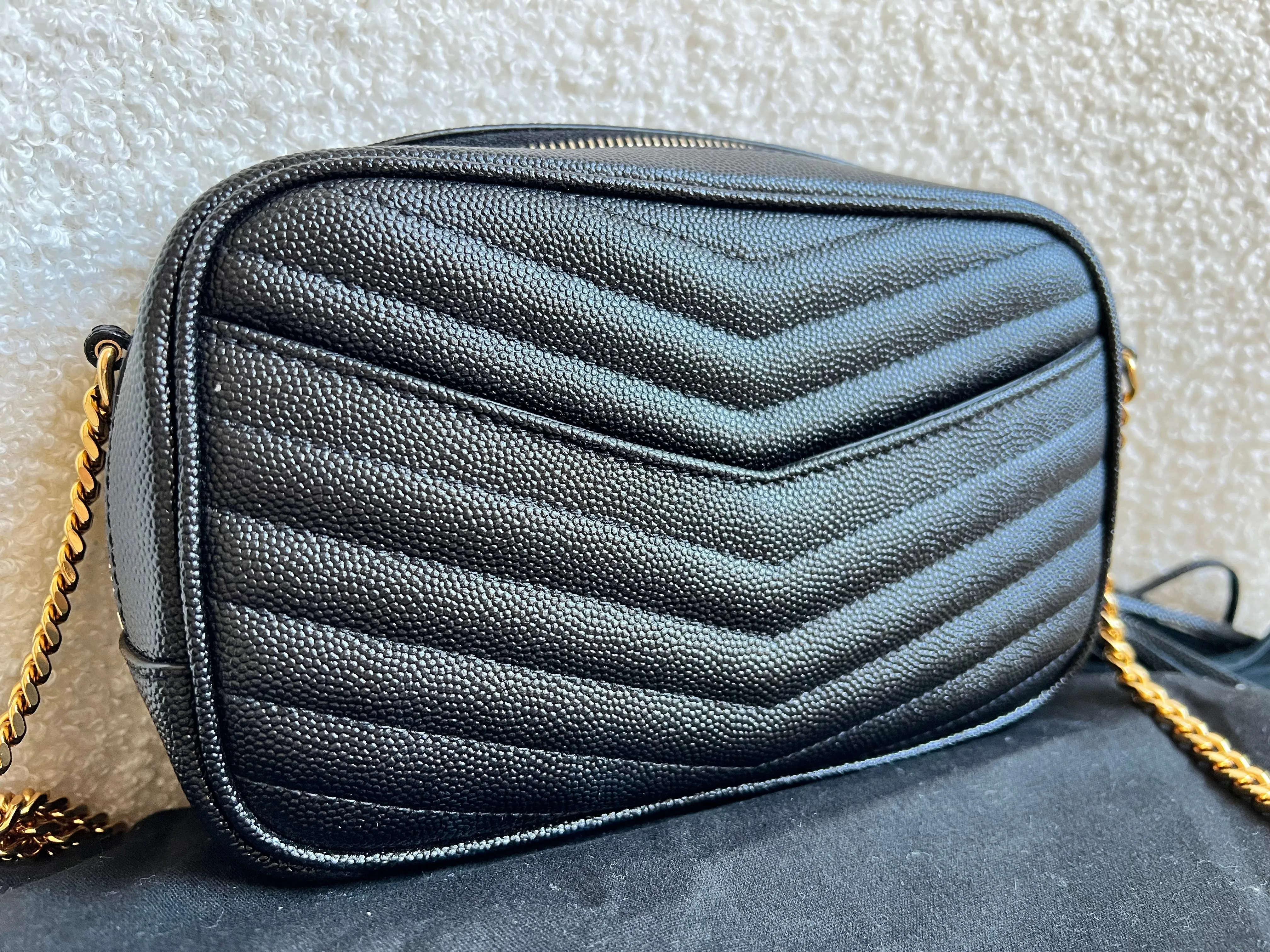 Yves Saint Laurent (YSL) Black Mini Lou Camera Bag