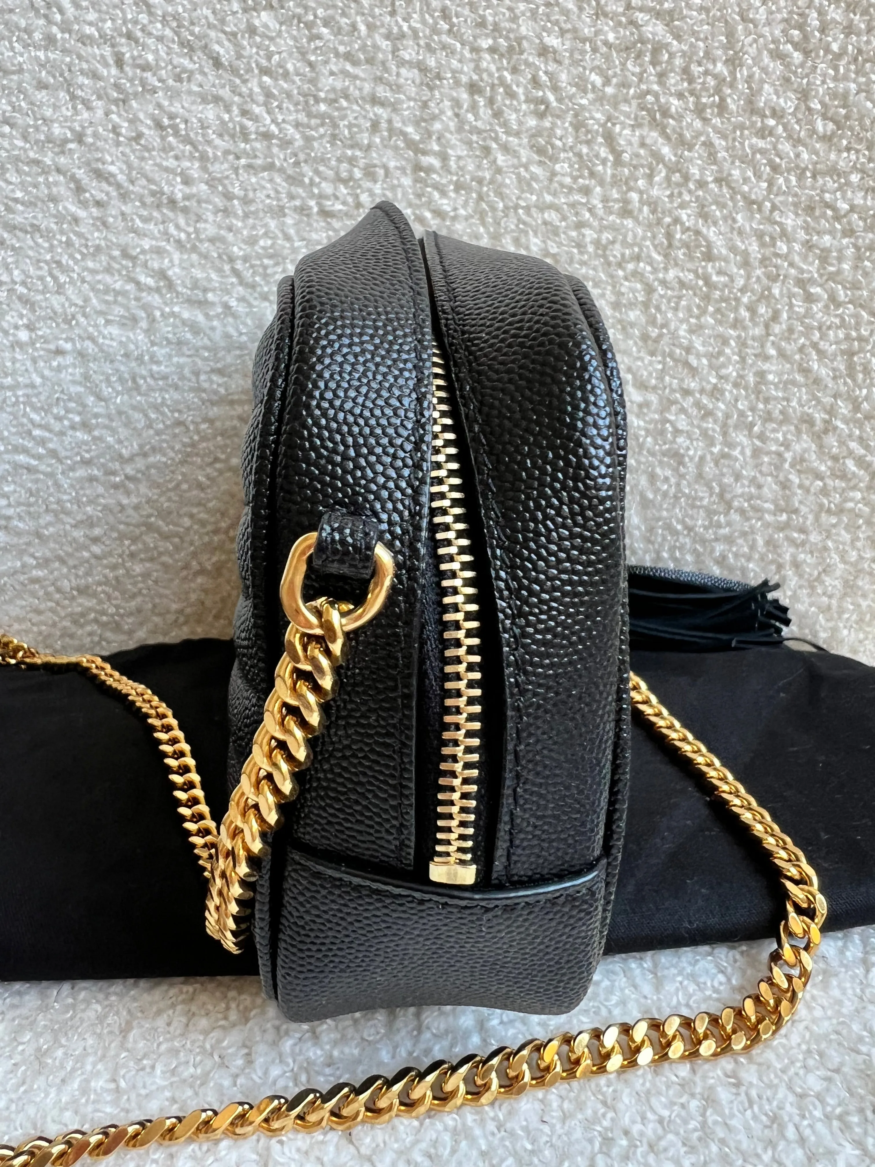 Yves Saint Laurent (YSL) Black Mini Lou Camera Bag