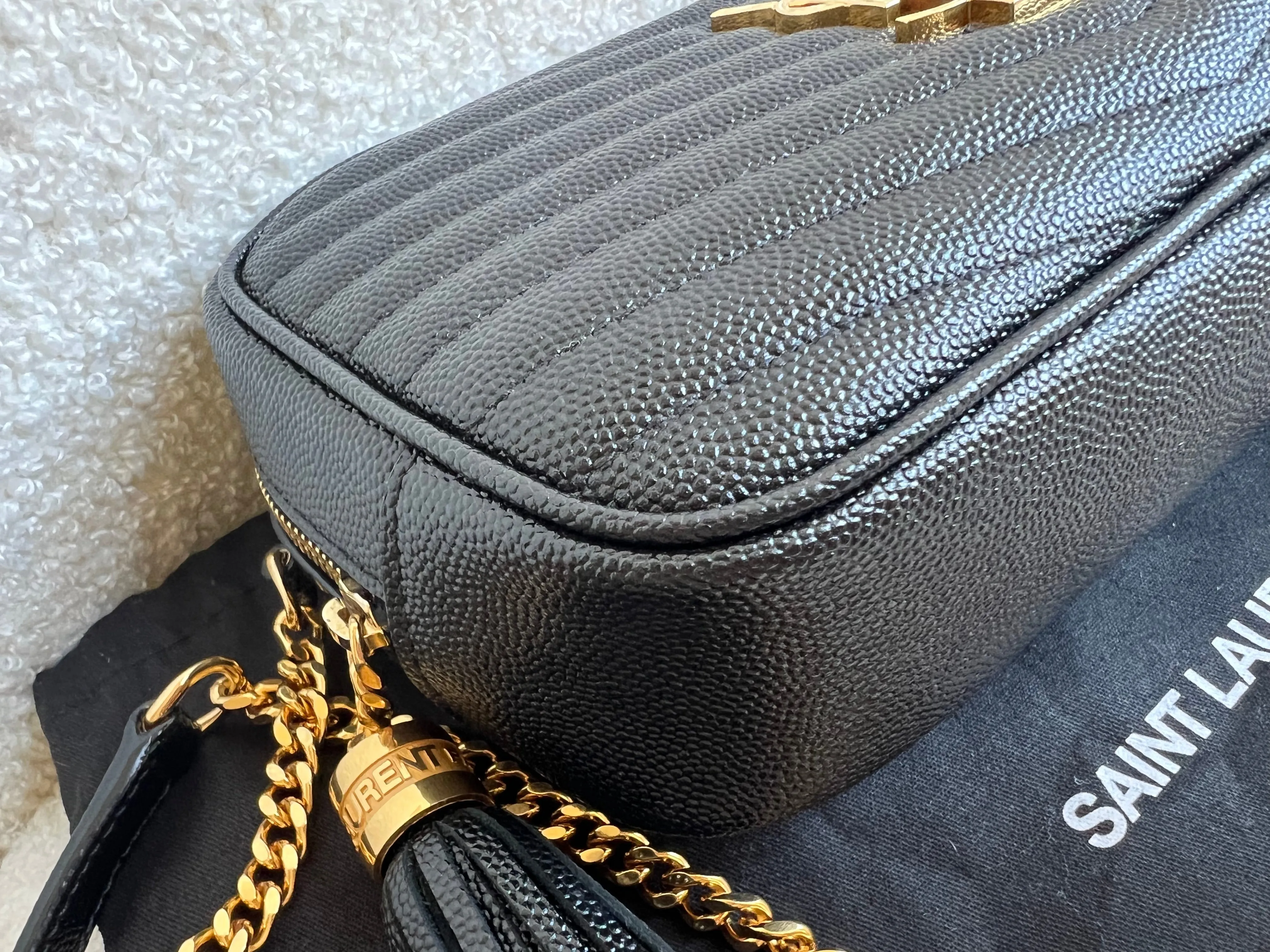 Yves Saint Laurent (YSL) Black Mini Lou Camera Bag