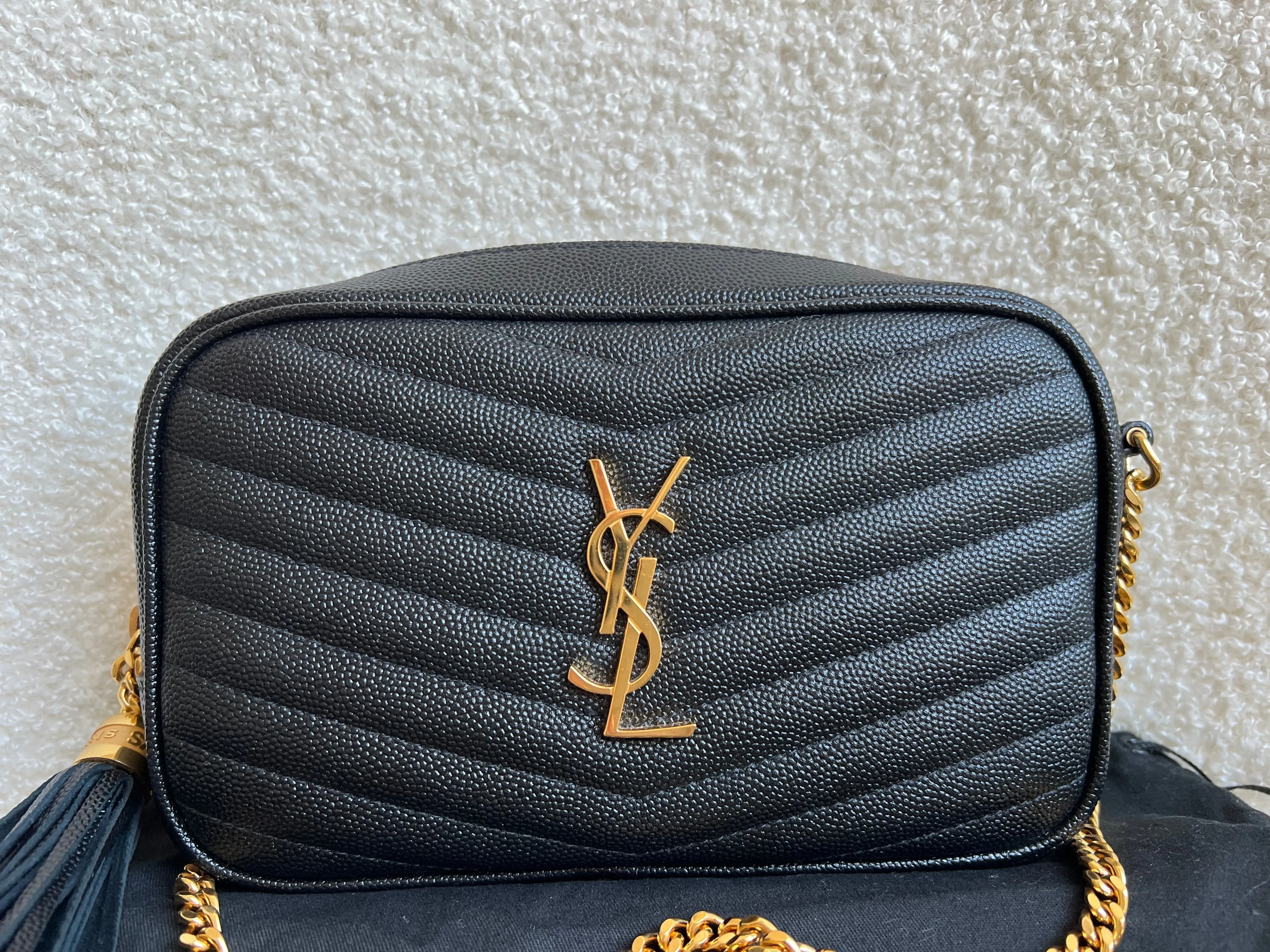 Yves Saint Laurent (YSL) Black Mini Lou Camera Bag