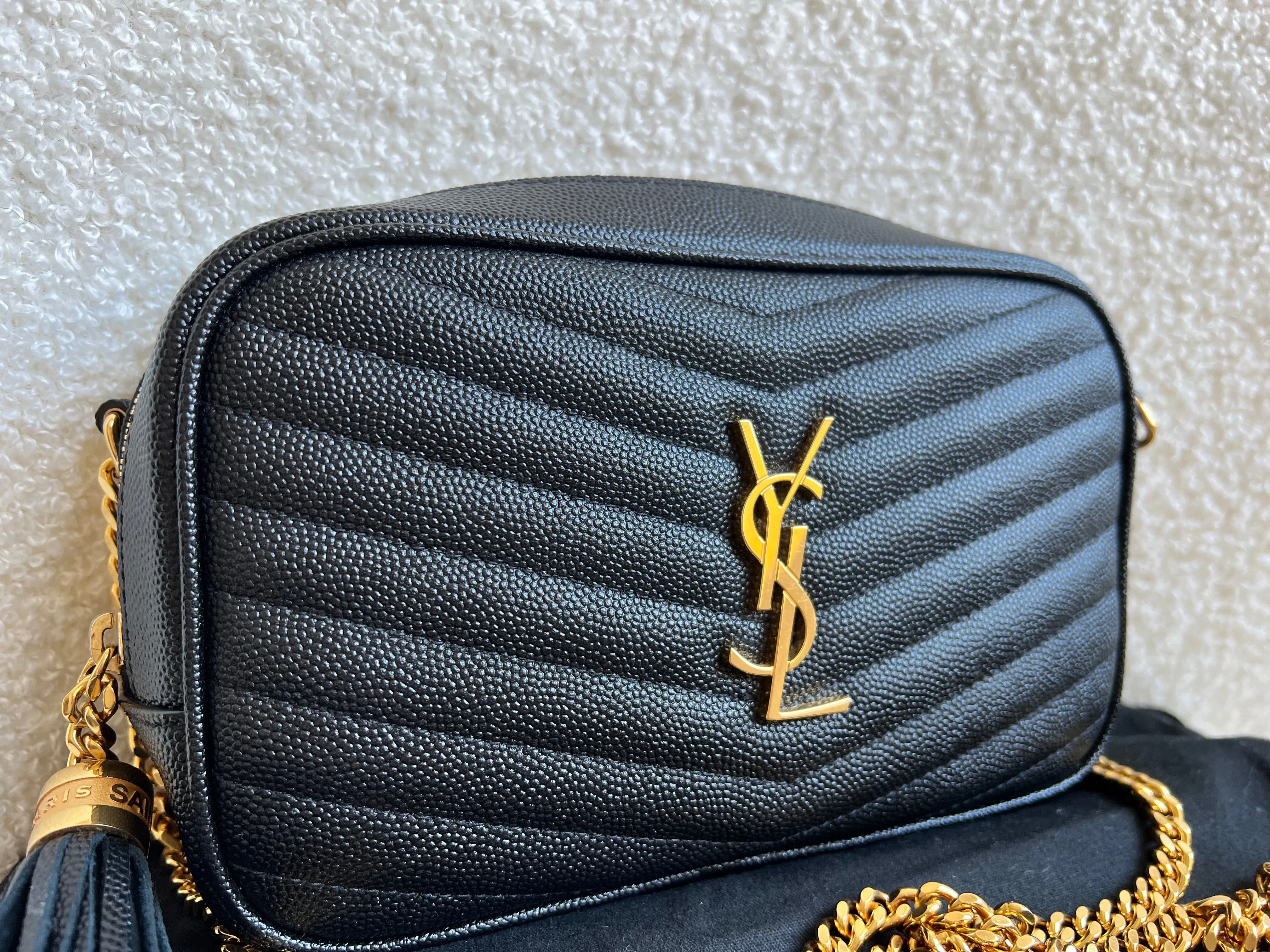 Yves Saint Laurent (YSL) Black Mini Lou Camera Bag