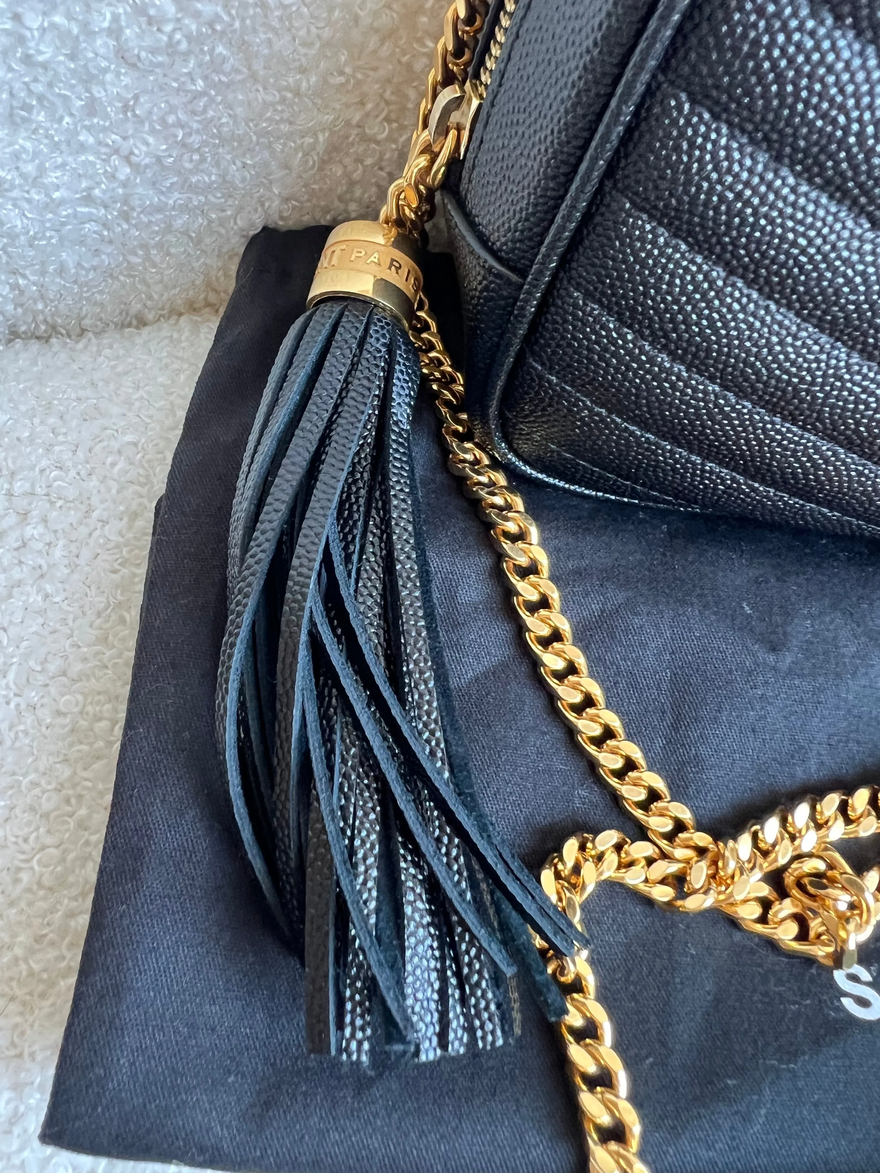 Yves Saint Laurent (YSL) Black Mini Lou Camera Bag