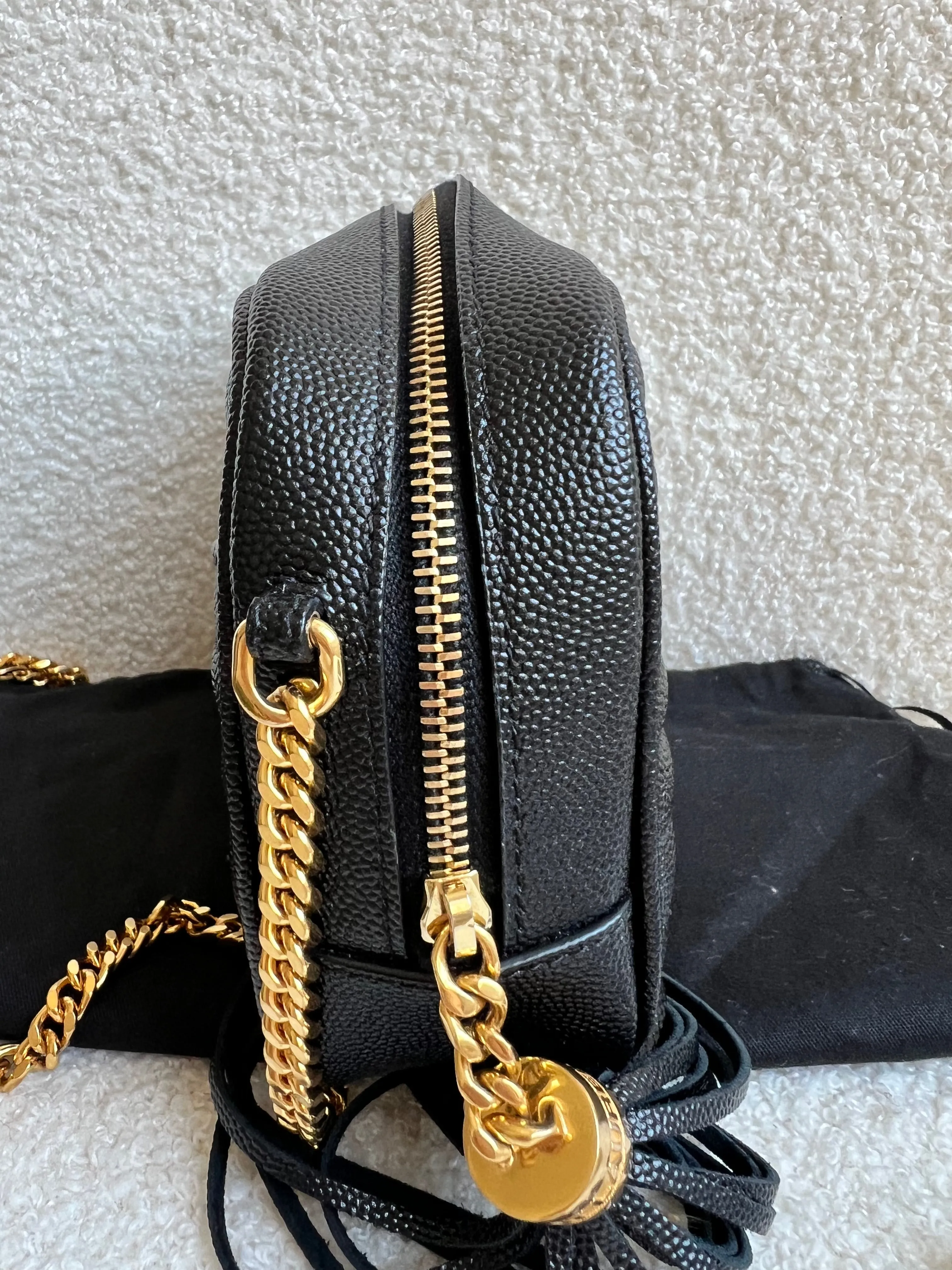 Yves Saint Laurent (YSL) Black Mini Lou Camera Bag