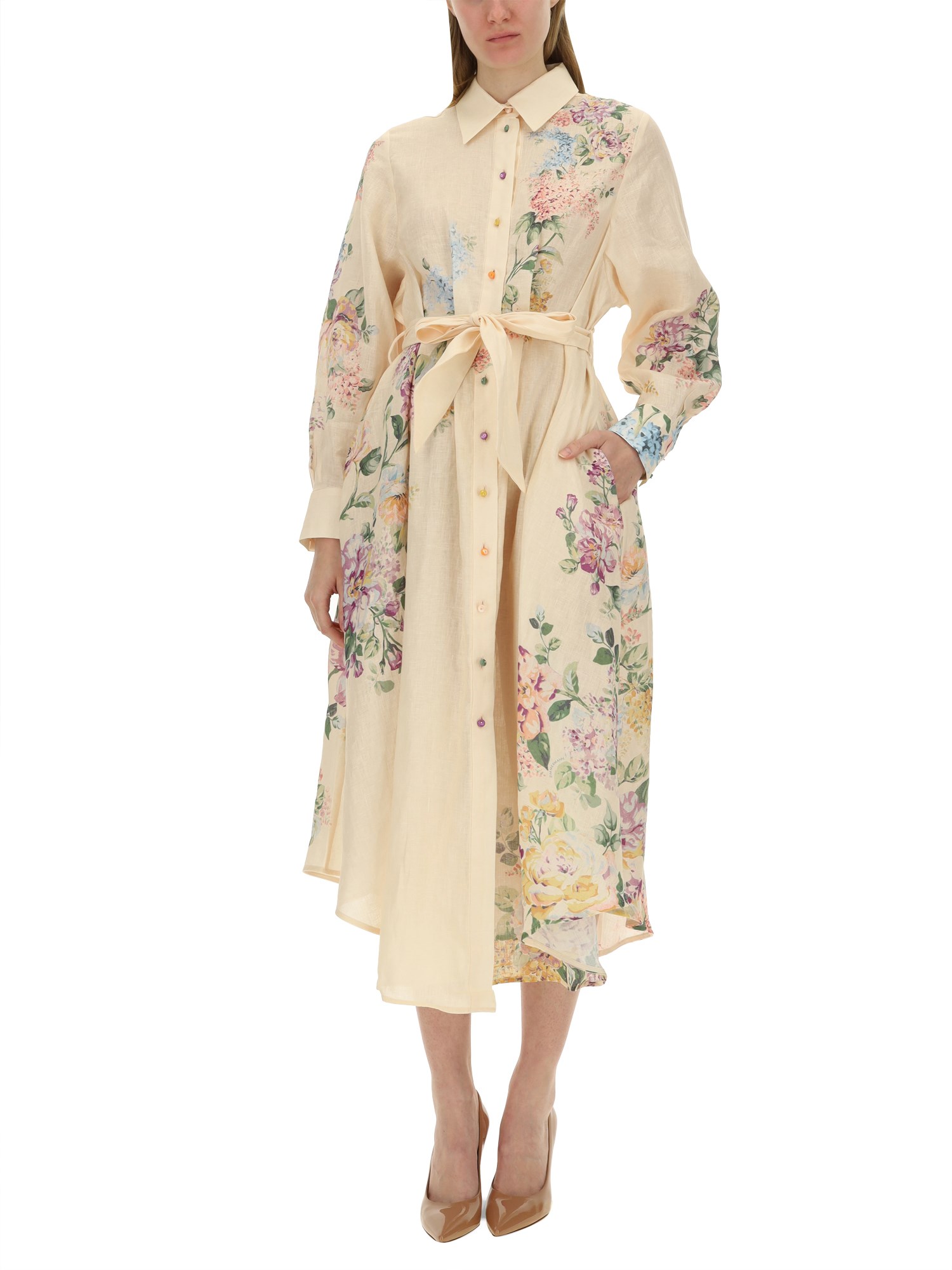 ZIMMERMANN    LINEN SHIRT DRESS